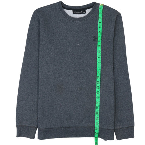Under Armour Men's Grey ColdGear Fitted Sweatshirt Medium - Image 3