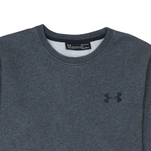 Under Armour Men's Grey ColdGear Fitted Sweatshirt Medium - Image 8