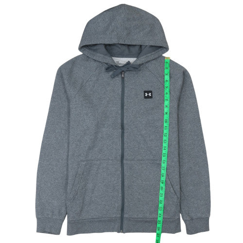 Under Armour Men's Grey Full Zip Hoodie Size M Loose Fit - Image 3