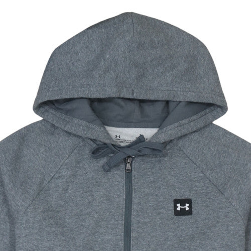 Under Armour Men's Grey Full Zip Hoodie Size M Loose Fit - Image 7