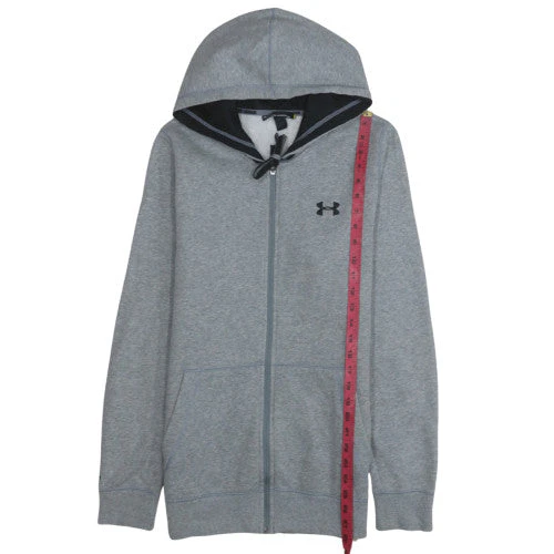 Under Armour Men's Grey Full Zip Hoodie Size S Fleece Sportswear - Image 2
