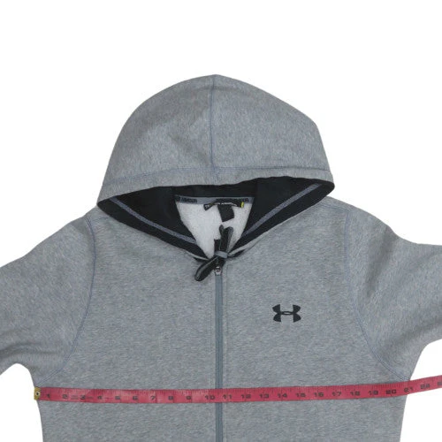Under Armour Men's Grey Full Zip Hoodie Size S Fleece Sportswear - Image 3