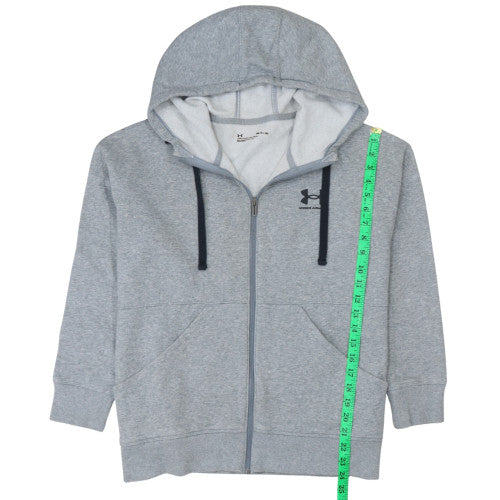 Under Armour Men's Grey Full Zip Hoodie Size S Loose Fit - Image 2