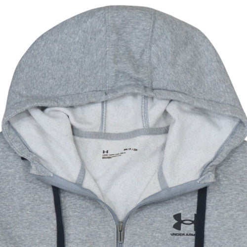 Under Armour Men's Grey Full Zip Hoodie Size S Loose Fit - Image 8