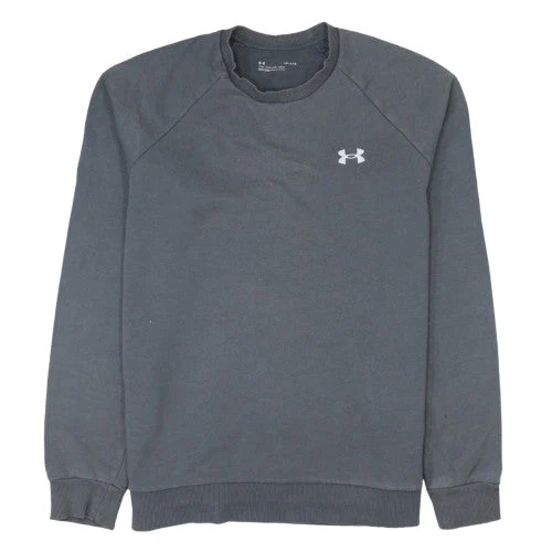 Under Armour Mens Grey L Pullover Crew Neck Fleece Sweatshirt