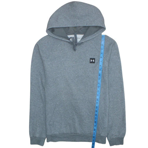 Under Armour Mens Grey Pullover Hoodie L Regular Fit Fleece - Image 3