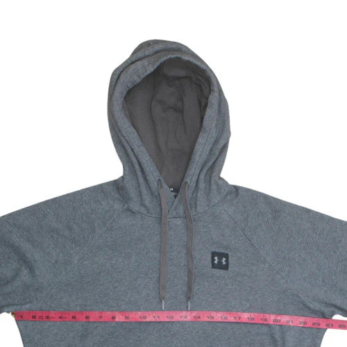 Under Armour Men's Grey Pullover Hoodie Size L Fleece Sweatshirt - Image 3