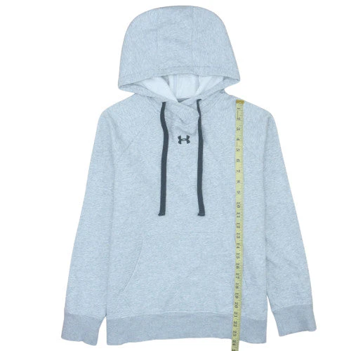 Under Armour Men's Grey Pullover Hoodie Size M Fleece Sports Top - Image 2