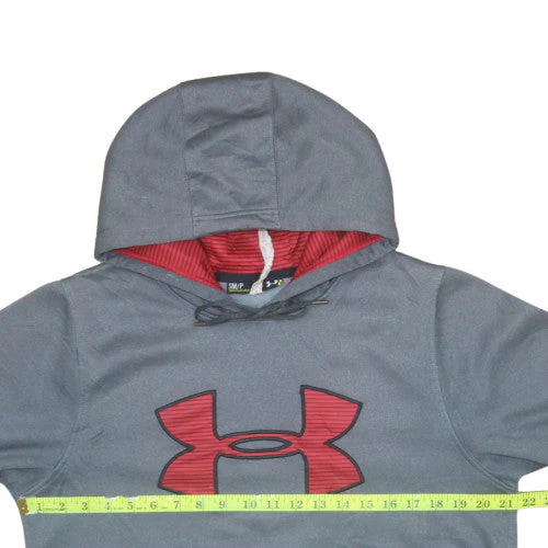 Under Armour Men's Grey Pullover Hoodie Size S Sports Fleece - Image 2