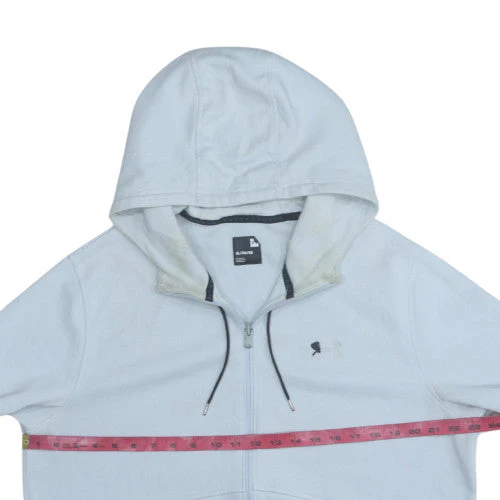 Under Armour Men's Light Grey XL Full Zip Hoodie Sweatshirt - Image 2