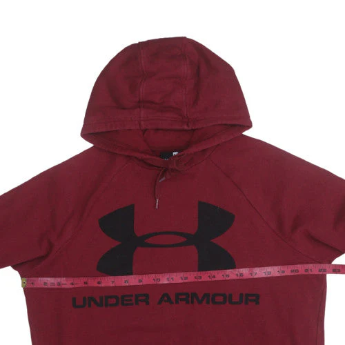 Under Armour Men's Red Pullover Hoodie M Logo Sportswear - Image 2
