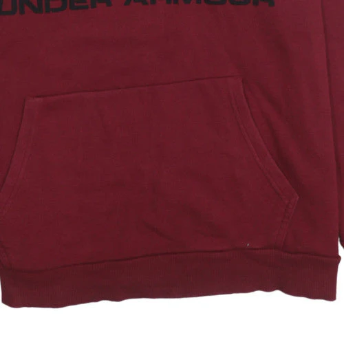 Under Armour Men's Red Pullover Hoodie M Logo Sportswear - Image 7