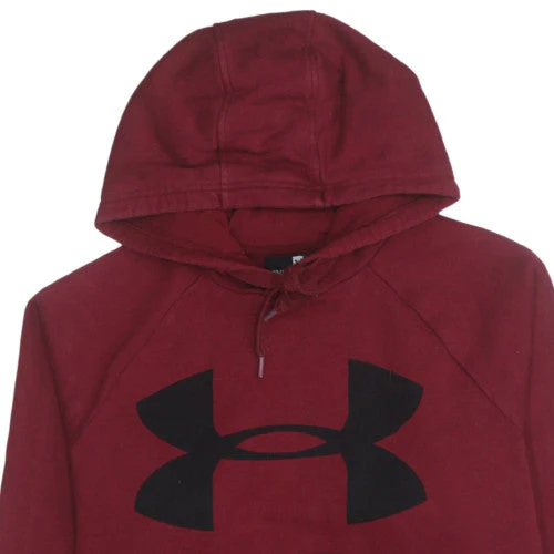 Under Armour Men's Red Pullover Hoodie M Logo Sportswear - Image 8