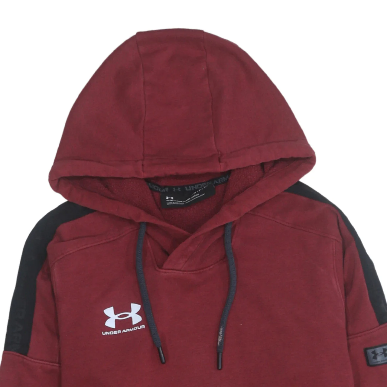 Under Armour Men's Red Pullover Hoodie Small Sports Fleece - Image 8