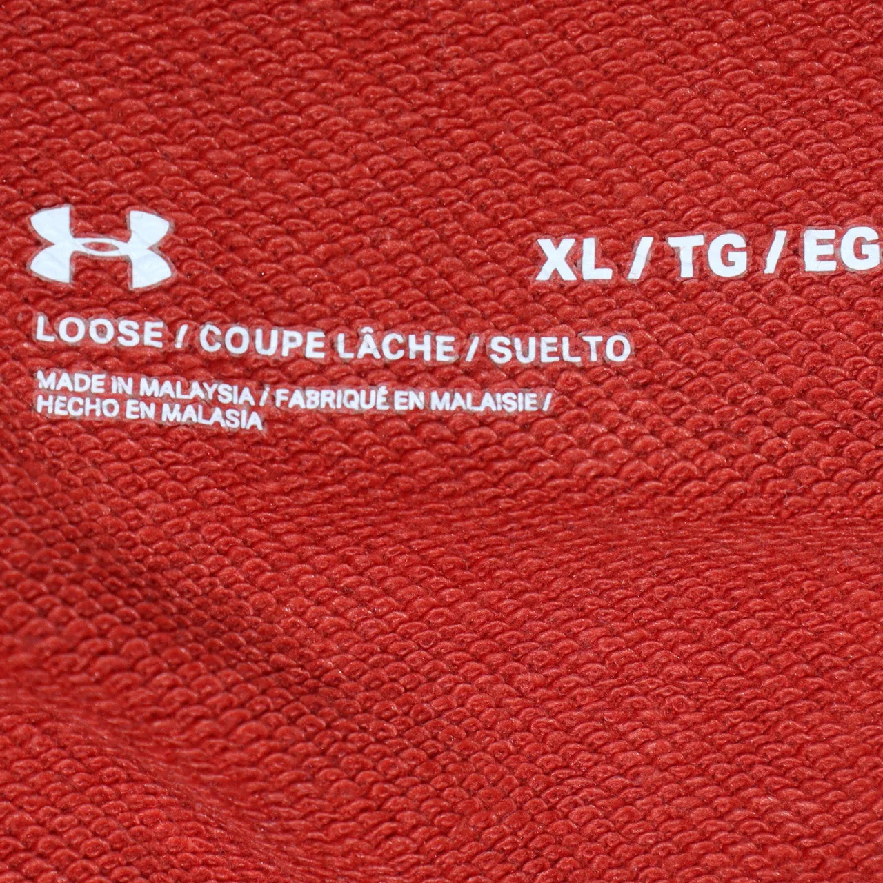 Under Armour Men's Red XL Full Zip Hoodie Cotton Blend - Image 5