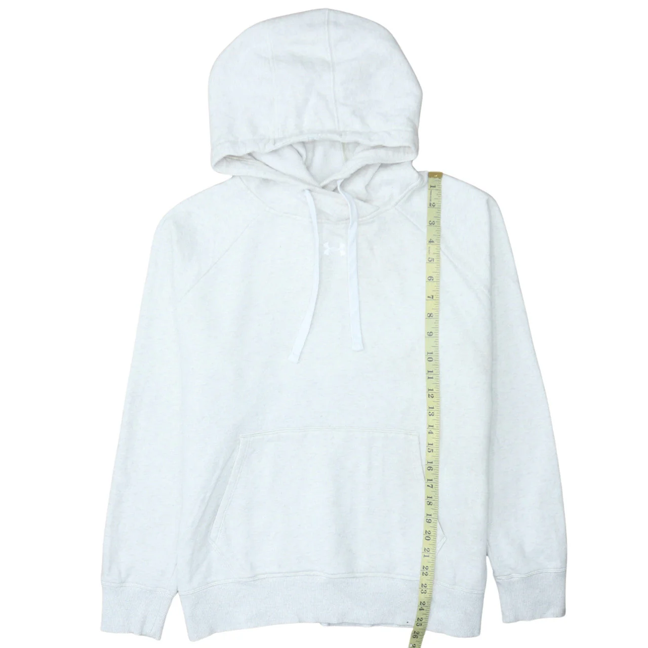 Under Armour Mens White L Pullover Hoodie Fleece Sweatshirt - Image 2