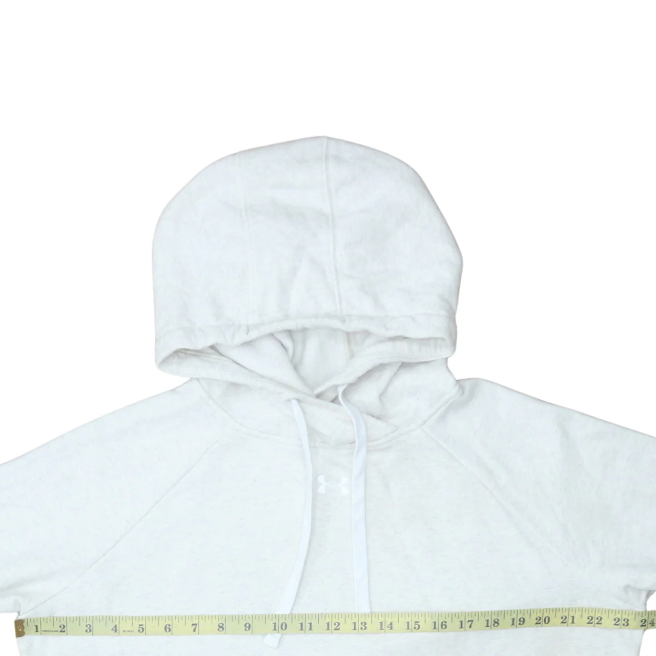 Under Armour Mens White L Pullover Hoodie Fleece Sweatshirt - Image 3