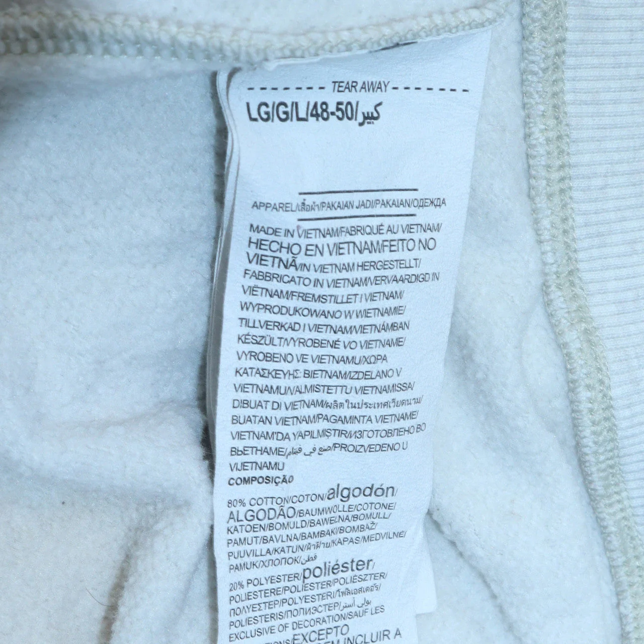 Under Armour Mens White L Pullover Hoodie Fleece Sweatshirt - Image 5