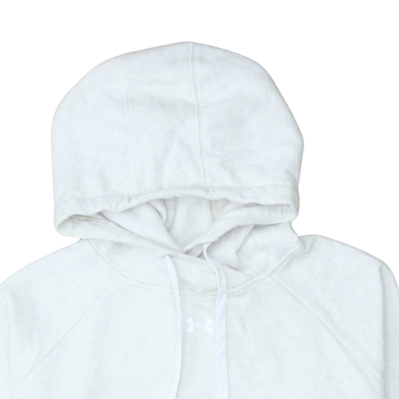Under Armour Mens White L Pullover Hoodie Fleece Sweatshirt - Image 8