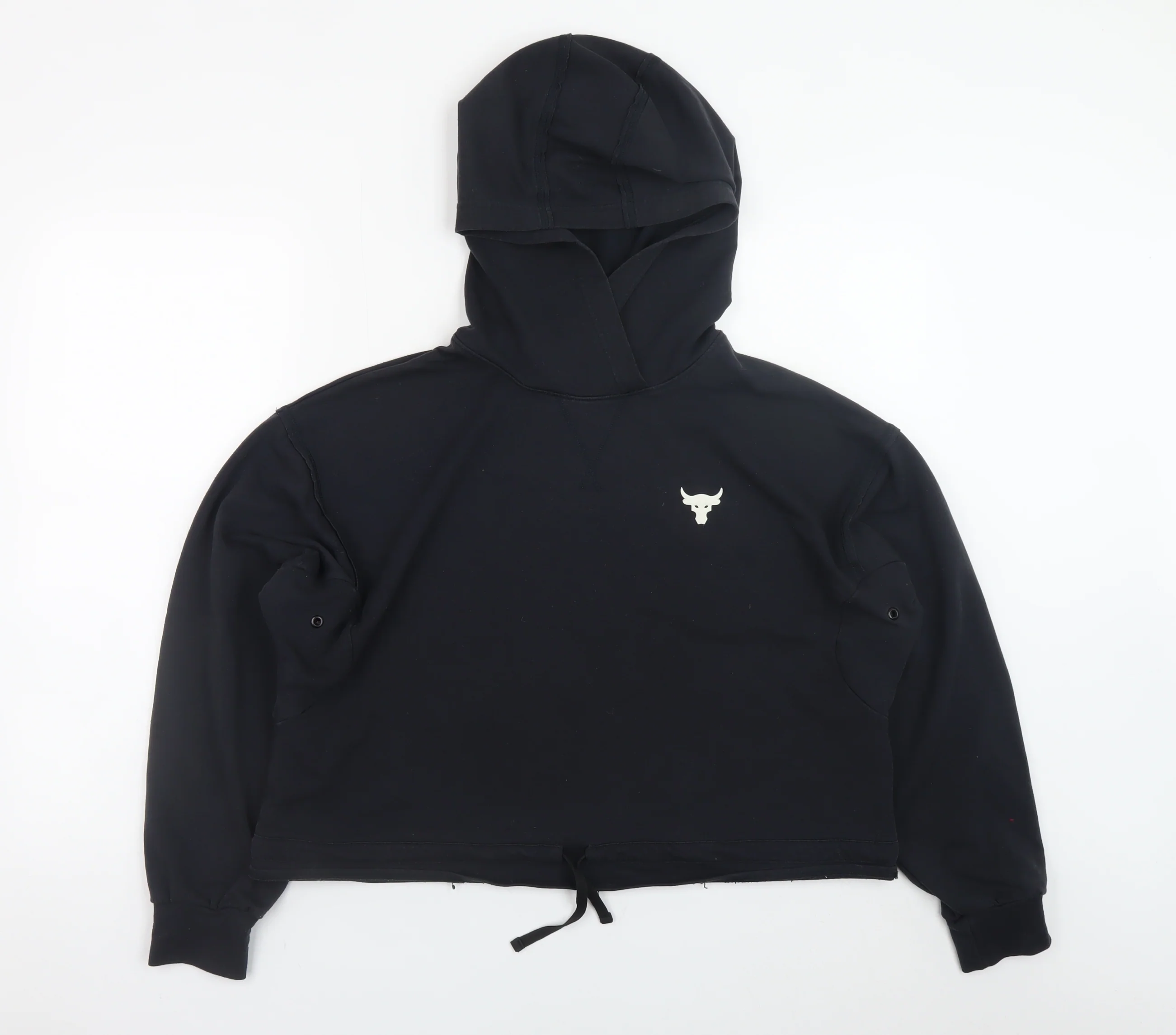 Under Armour Women Black Small Loose Fit Pullover Hoodie Project Rock