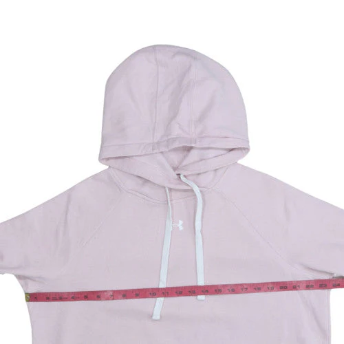 Under Armour Women’s Pink Pullover Hoodie Size L Loose Fit Cotton Blend - Image 2