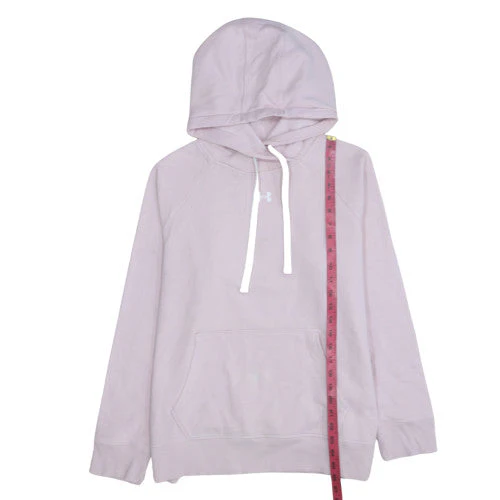 Under Armour Women’s Pink Pullover Hoodie Size L Loose Fit Cotton Blend - Image 3