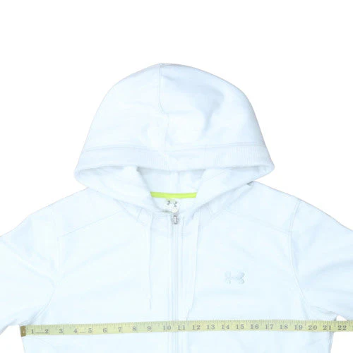 Under Armour Women White Full Zip Hoodie XL Polyester Blend - Image 2