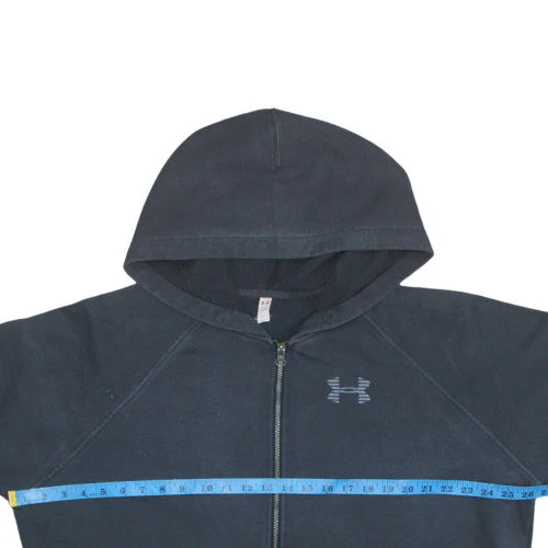 Under Armour Womens Black XL 1/2 Zip Hoodie with Logo Print - Image 2