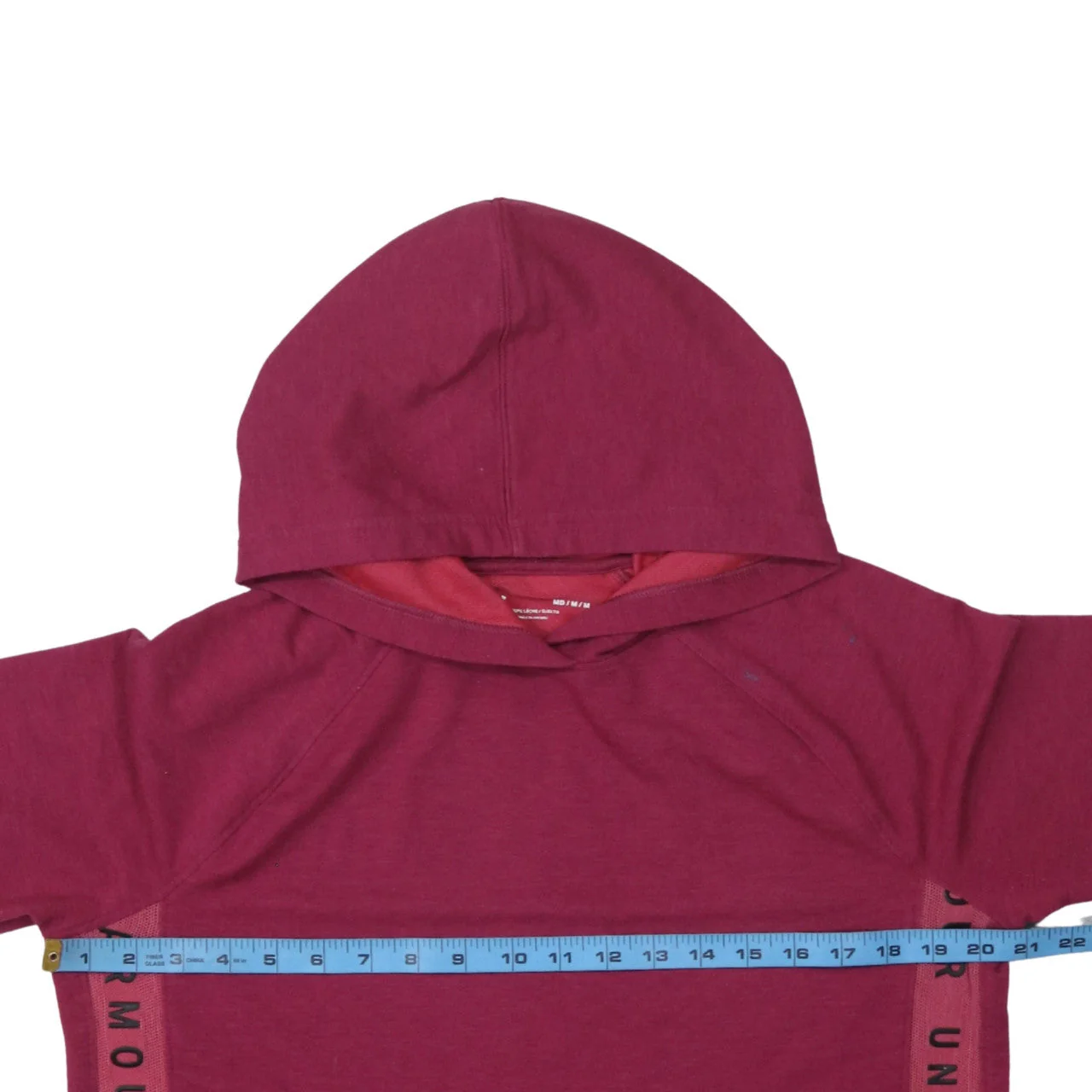 Under Armour Womens Burgundy Hoodie Medium Loose Fit Pullover - Image 2