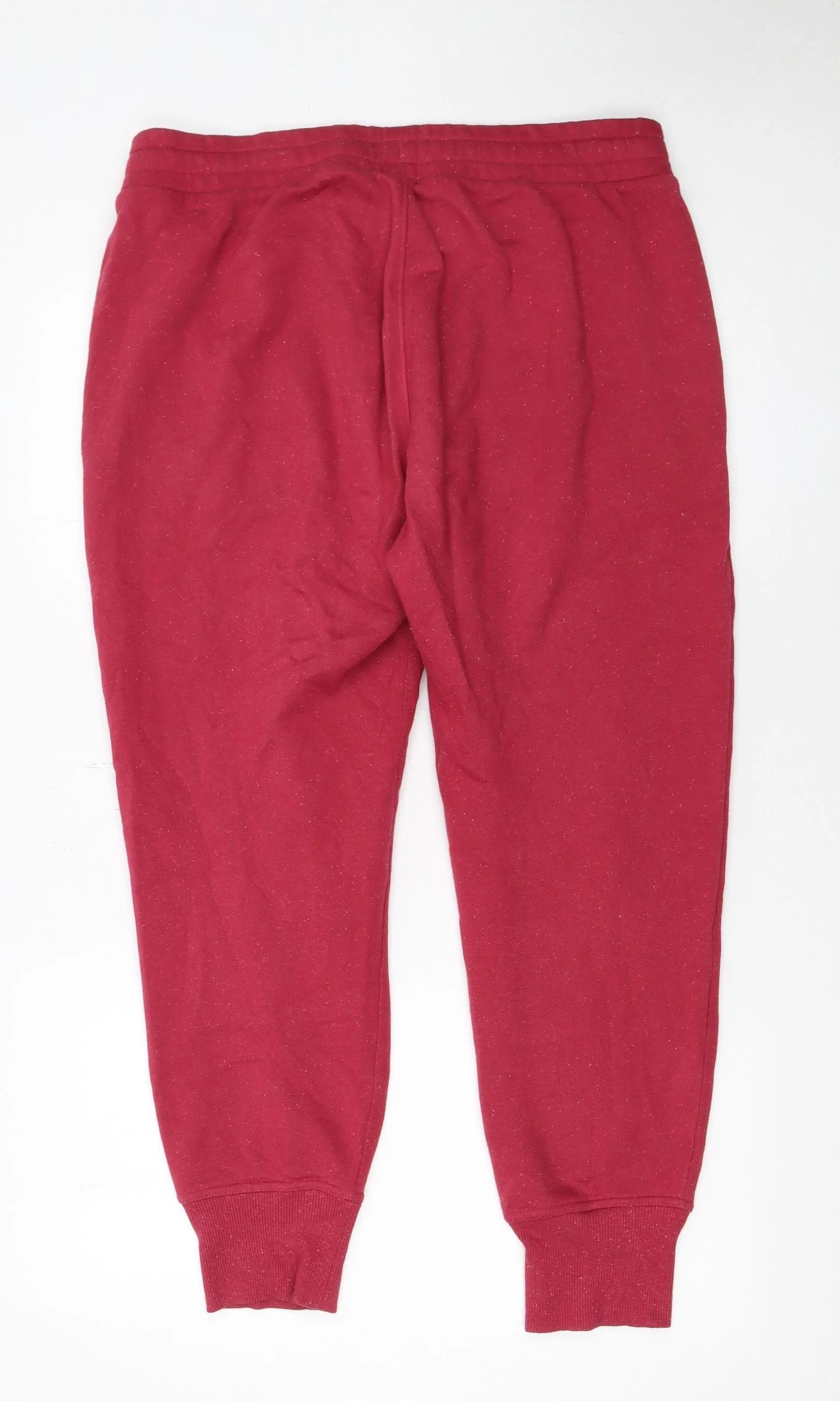 Under Armour Womens Red Jogger Sweatpants L Loose Fit Fleece Trousers - Image 3