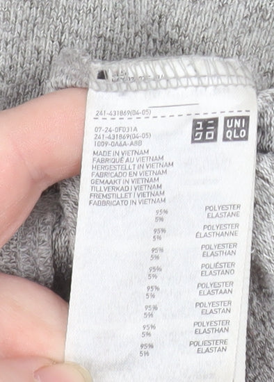 Uniqlo Men Grey Roll Neck Knit Sweatshirt Size L - Image 5