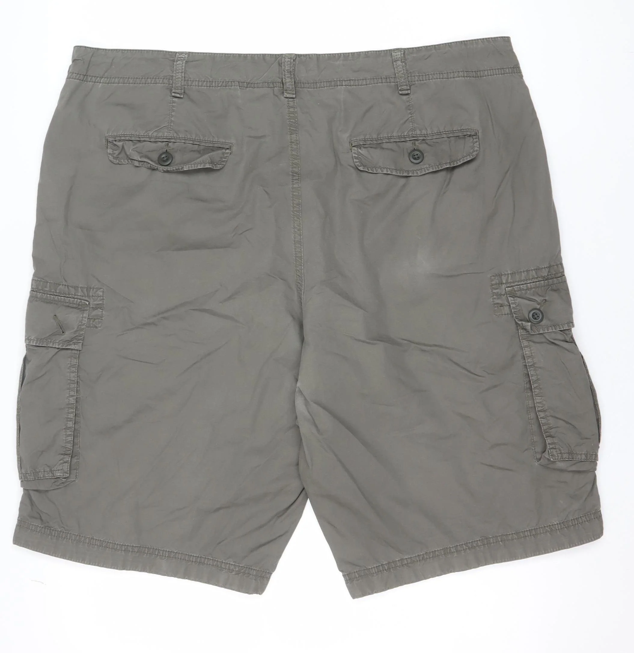 Uniqlo Men's Grey Cotton Cargo Shorts XL Casual Lightweight - Image 3