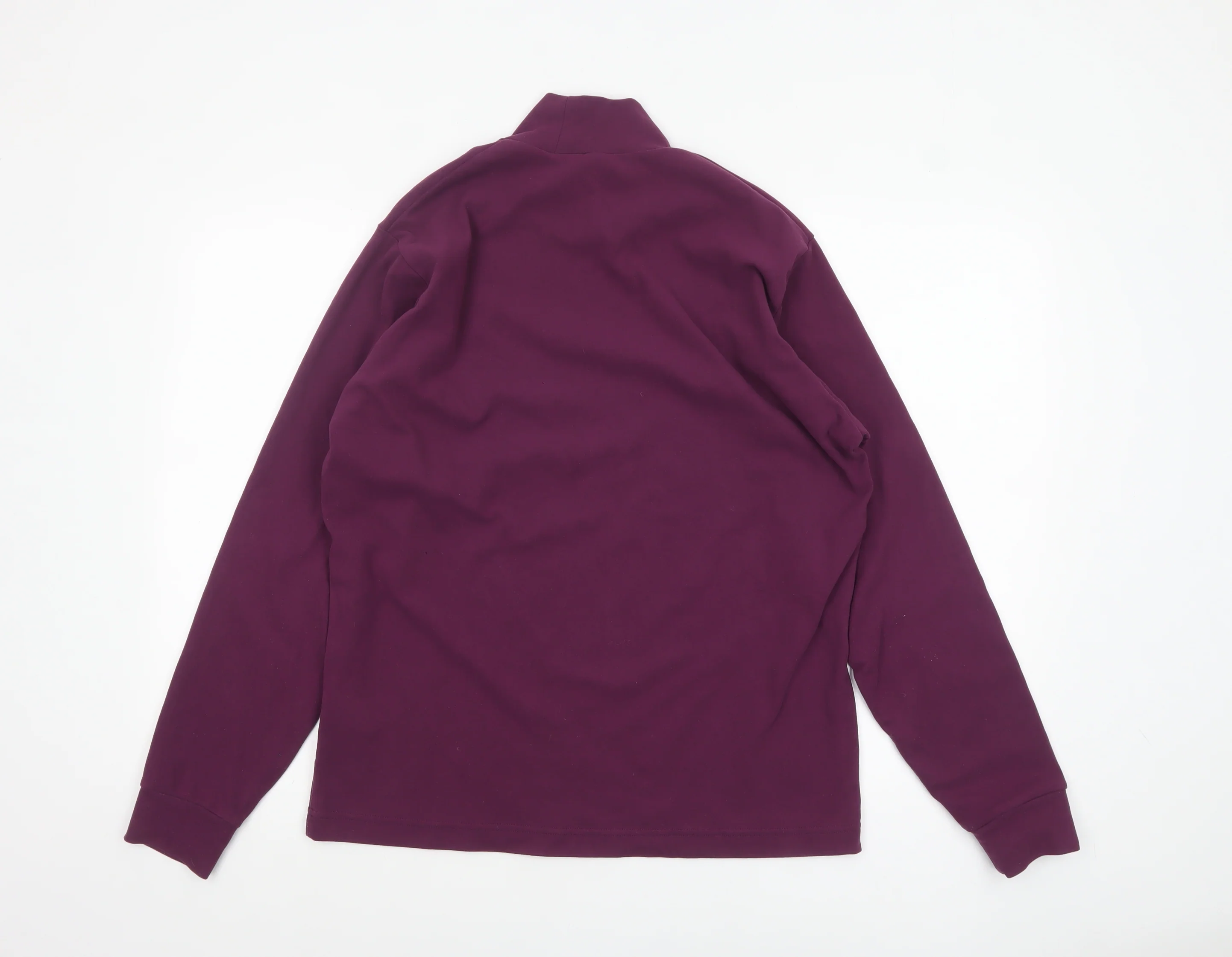 Uniqlo Men's Purple Mock Neck Long Sleeve Top M Regular Fit - Image 3