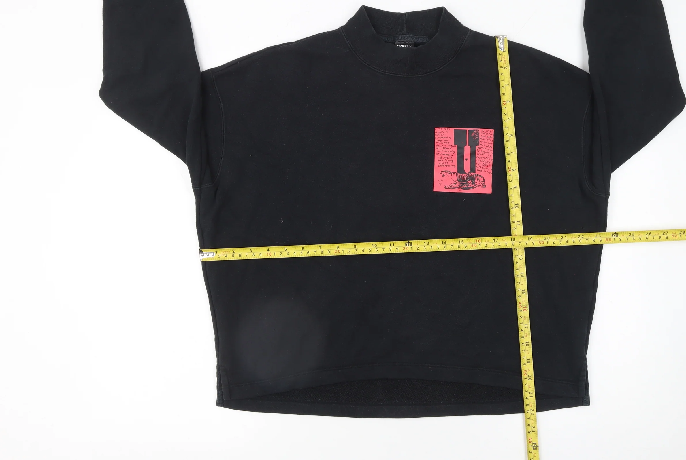 Uniqlo SPRZ NY Women Black Cotton Sweatshirt S Graphic Print - Image 2