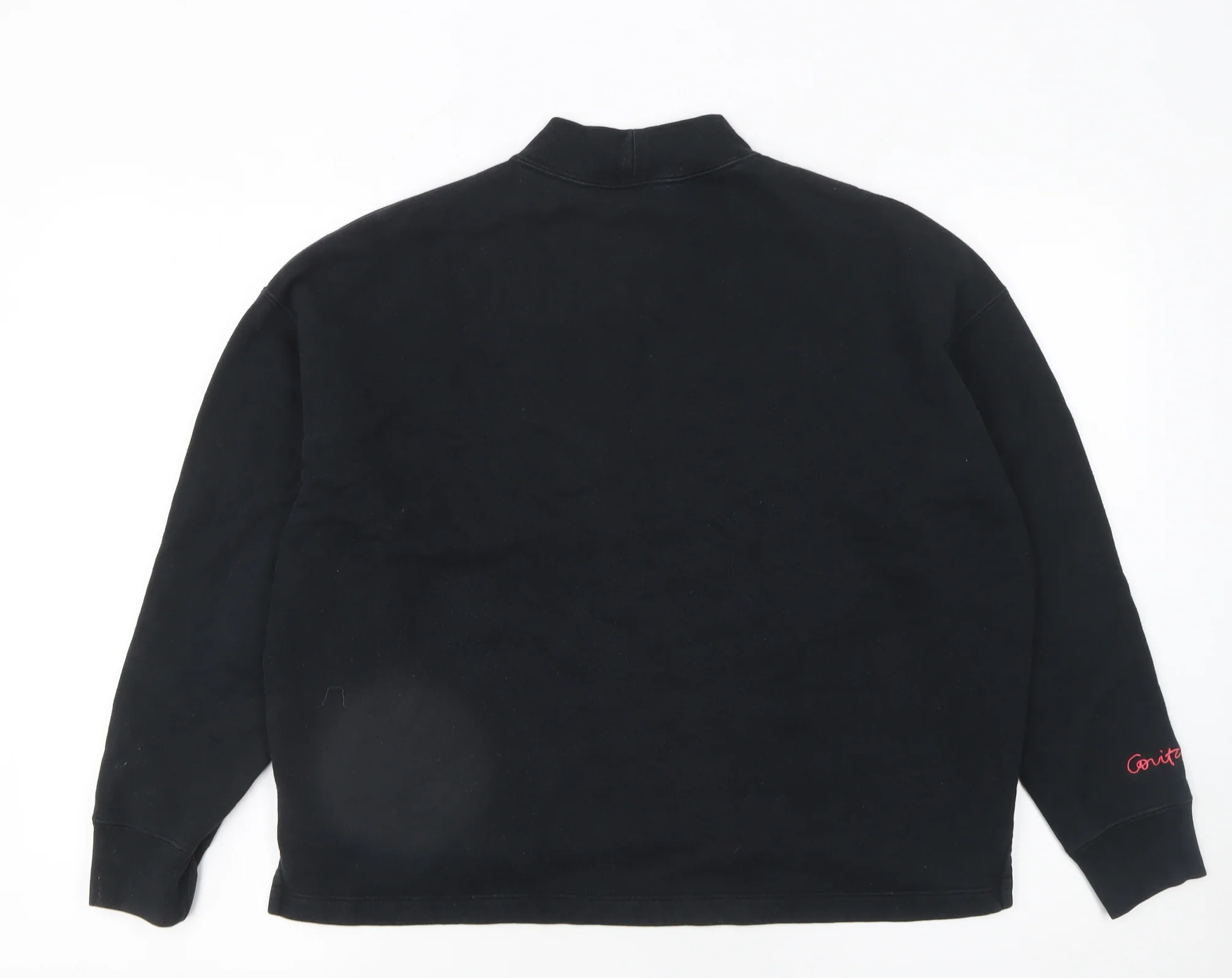 Uniqlo SPRZ NY Women Black Cotton Sweatshirt S Graphic Print - Image 3