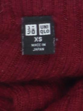 Uniqlo Women Red Wool Roll Neck Long Sleeve Jumper XS - Image 4