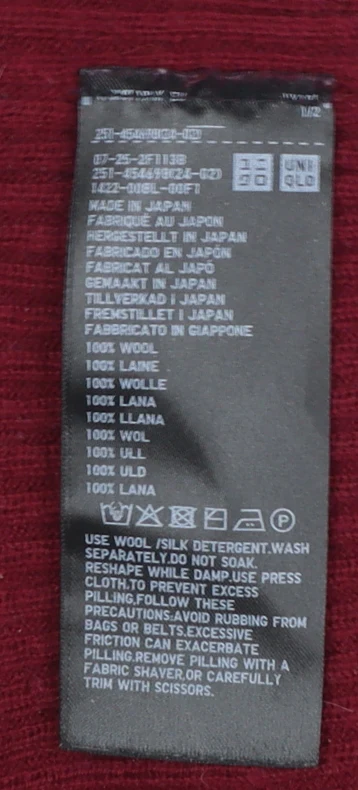 Uniqlo Women Red Wool Roll Neck Long Sleeve Jumper XS - Image 5