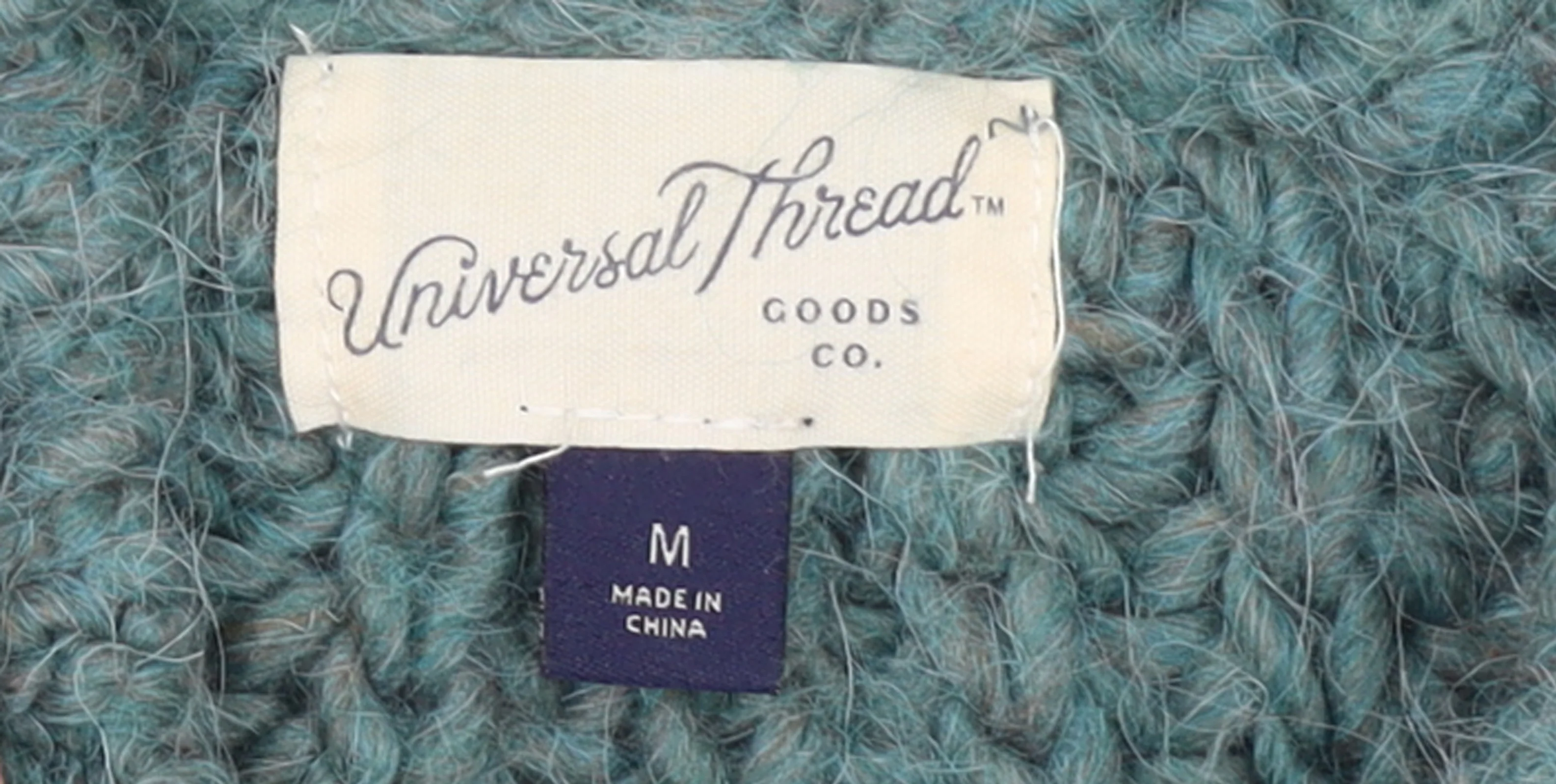 Universal Thread Womens Green Mock Neck Chunky Knit Pullover Jumper Size M - Image 4