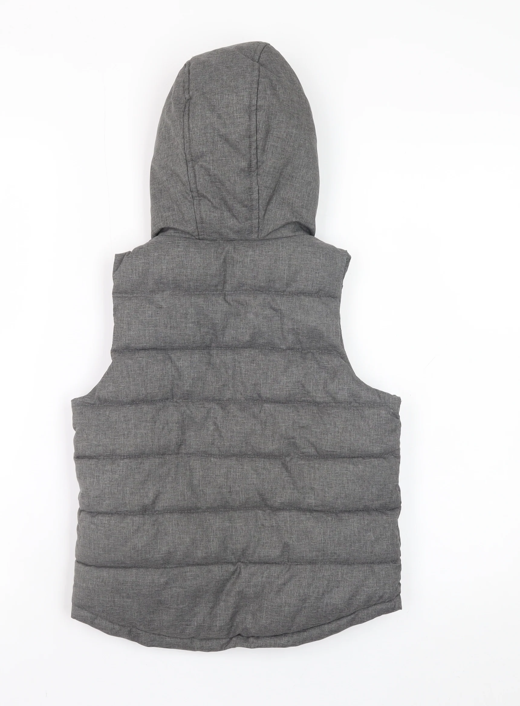 Urban Boy Grey Hooded Padded Bodywarmer Waistcoat Boys 4 Years - Image 3