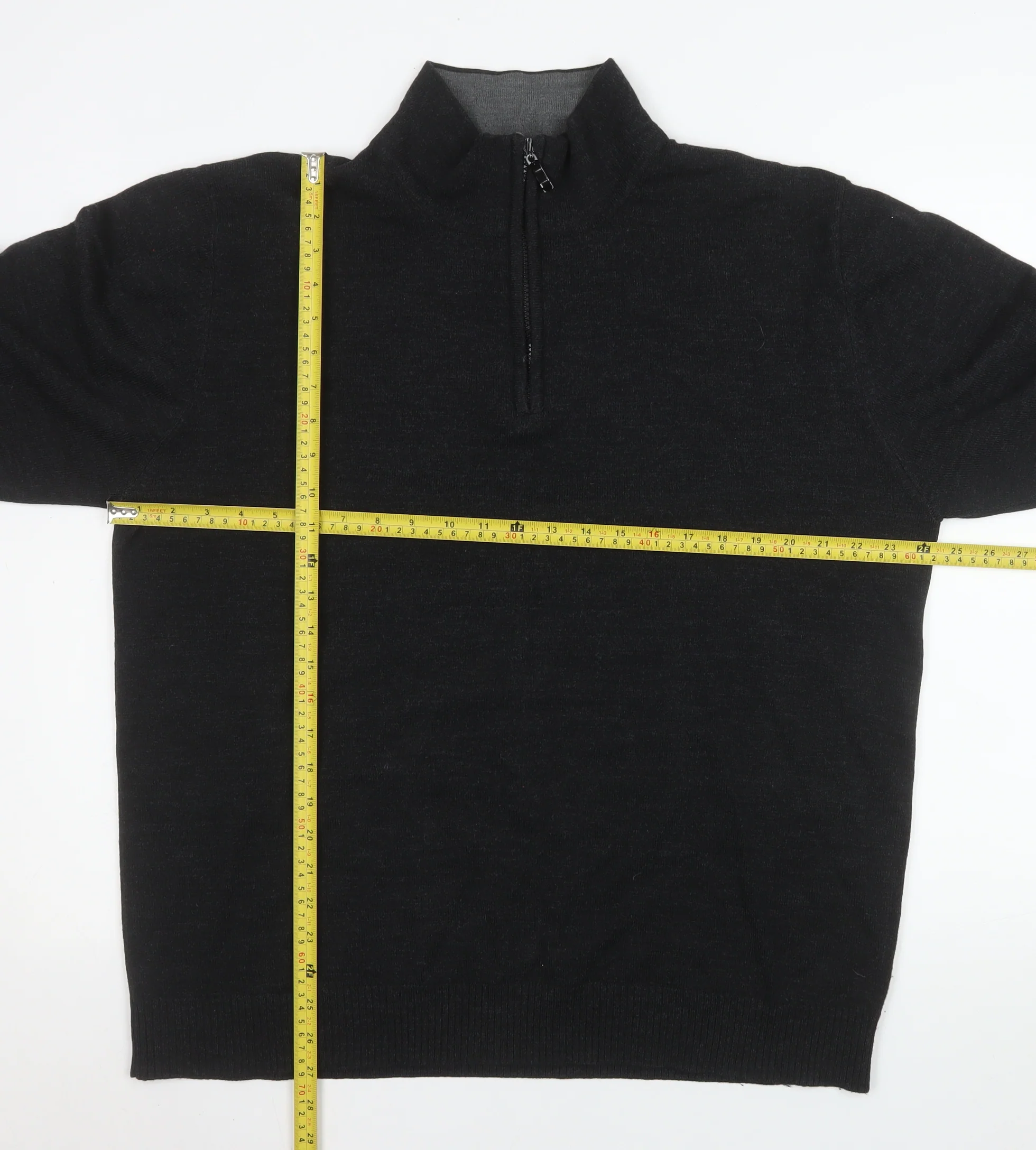 Urban Supply Men's Black XL Half Zip Knit Sweatshirt - Image 2