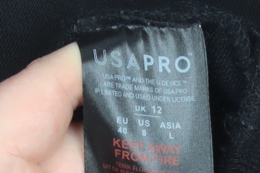 USA Pro Womens Black Hoodie UK 12 Pullover Cotton Blend Casual - Image 5