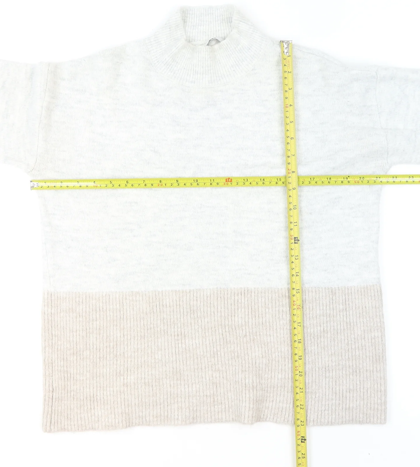 V by Very Women’s Beige Mock Neck Pullover Jumper Size 10 - Image 2