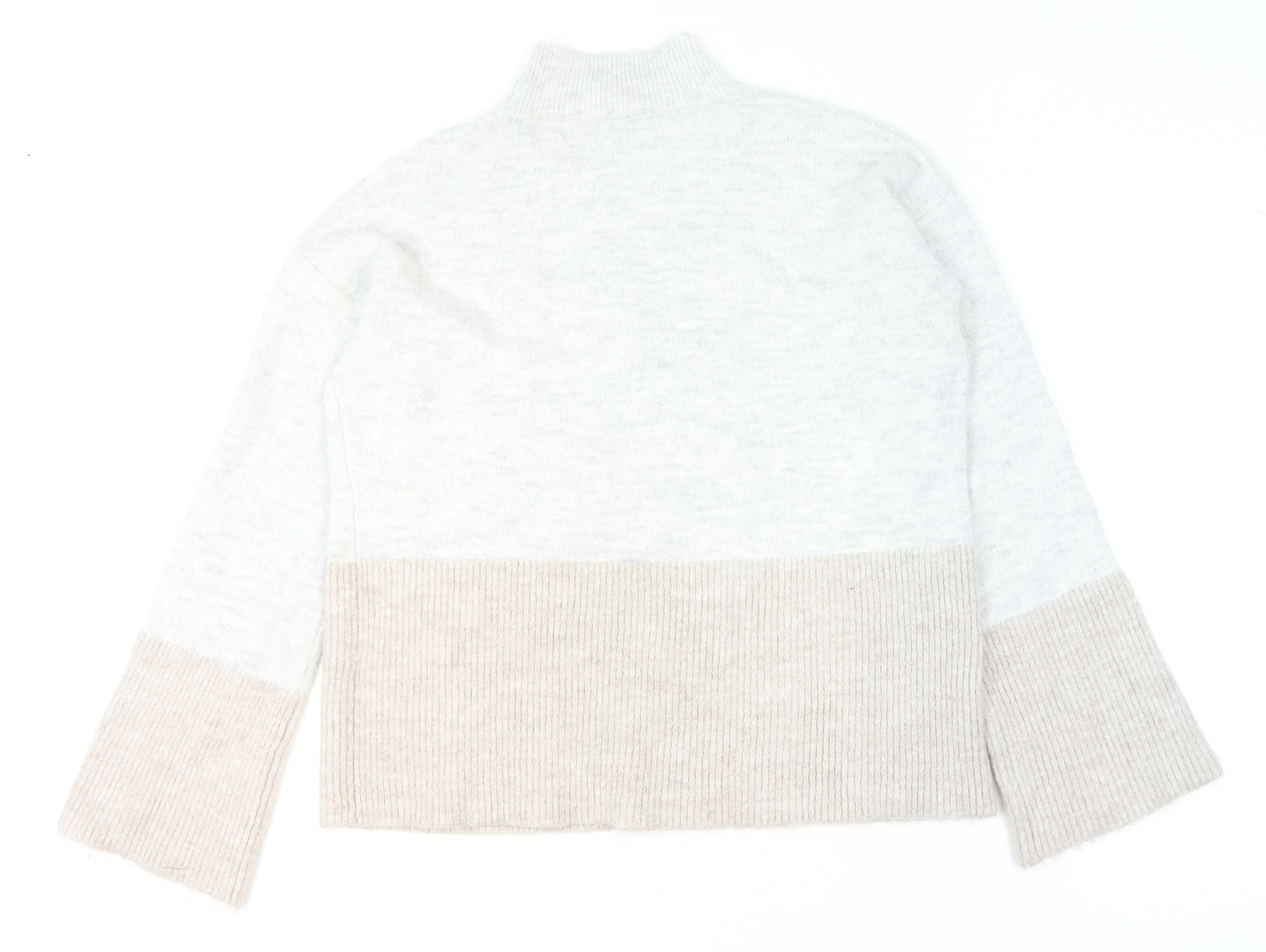 V by Very Women’s Beige Mock Neck Pullover Jumper Size 10 - Image 3