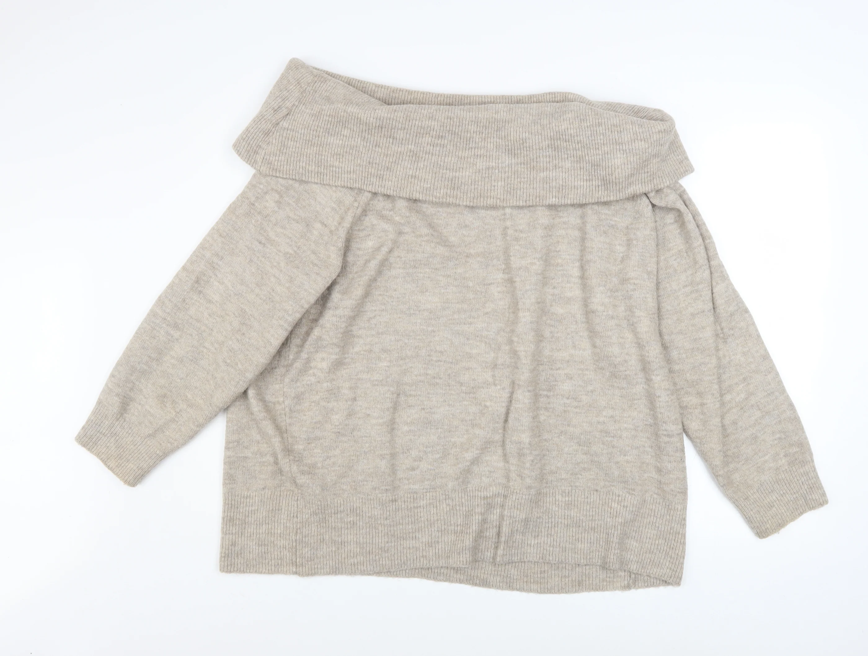 V by Very Women's Beige Cowl Neck Long Sleeve Knit Jumper Size 18 - Image 3