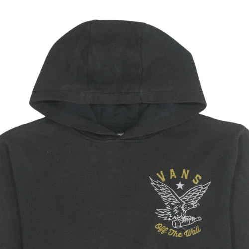 Vans Men's Black Medium Pullover Hoodie Off The Wall Graphic - Image 7