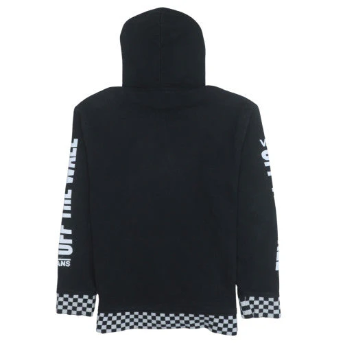Vans Mens Black Pullover Hoodie Small Checkerboard Off The Wall - Image 4