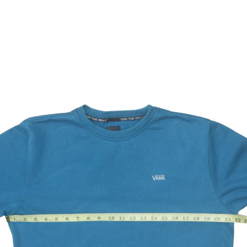 Vans Men's Blue Crew Neck Pullover Sweatshirt Medium - Image 2