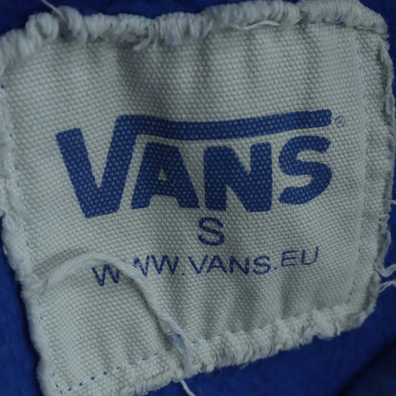 Vans Men's Blue Pullover Hoodie Small Logo Graphic Cotton Blend - Image 5
