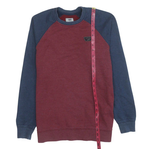 Vans Men's Burgundy & Navy Crew Neck Sweatshirt Medium - Image 3