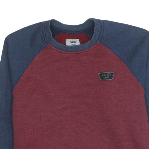 Vans Men's Burgundy & Navy Crew Neck Sweatshirt Medium - Image 8